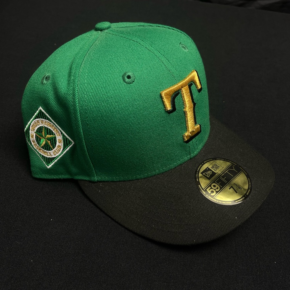 New Era Green and Black Cap with Gold Accents